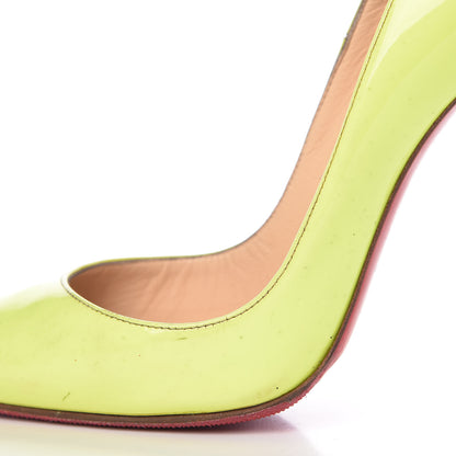 Christian Louboutin Patent So Kate 120 Pumps 38 Neon Yellow 9 of 27