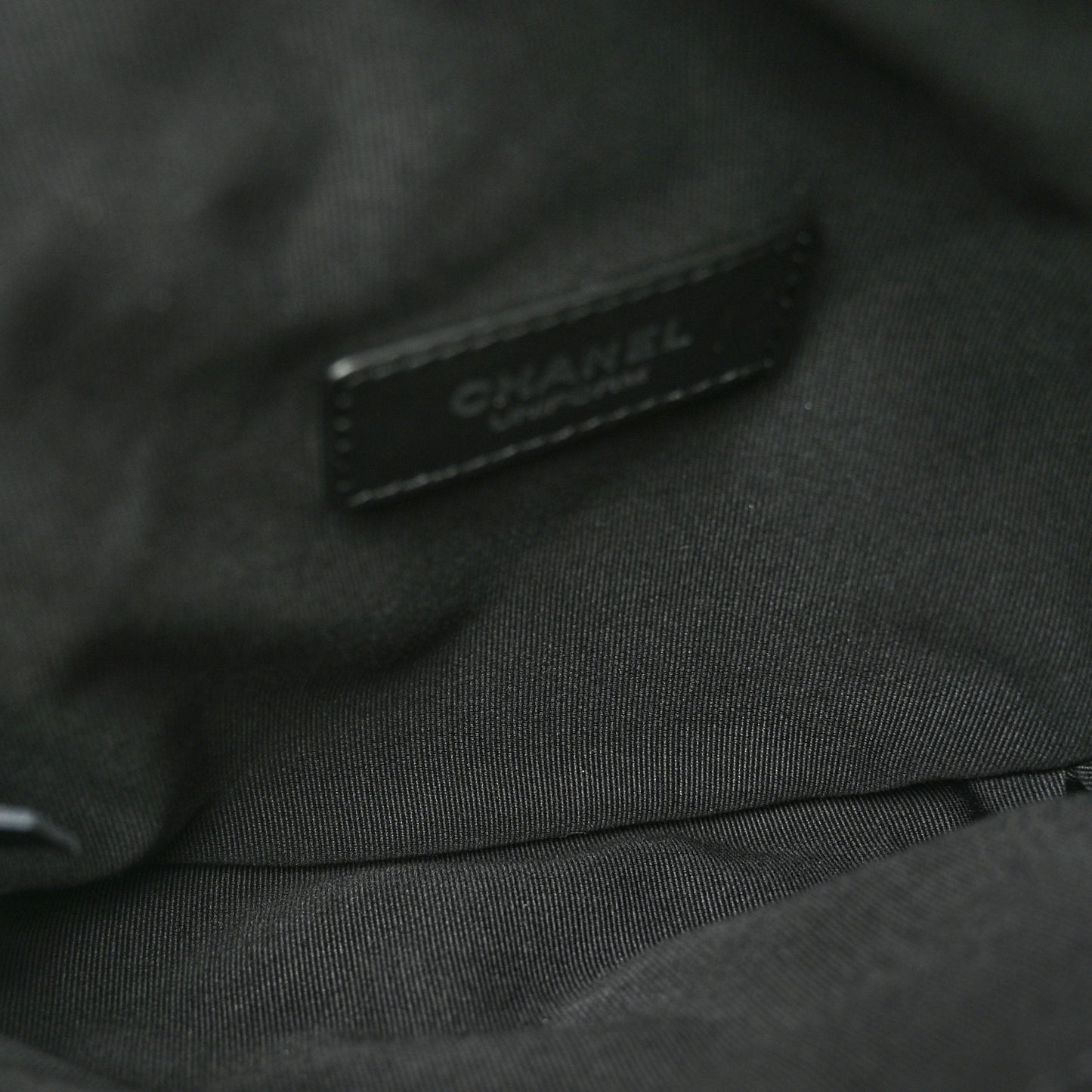 Calfskin Quilted Waist Belt Bag Black