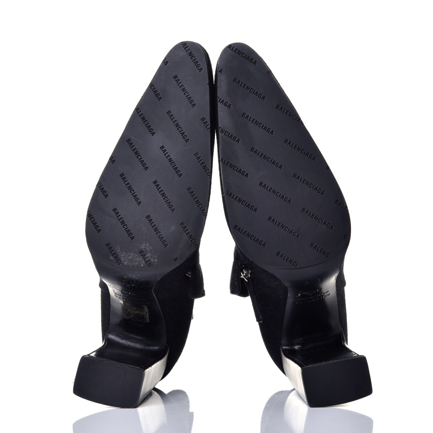 Balenciaga Denim 110mm Round Toe Ankle Boots 37.5 Black 5 of 10