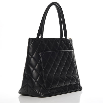 Chanel Lambskin Quilted Medallion Tote Black 3 of 10