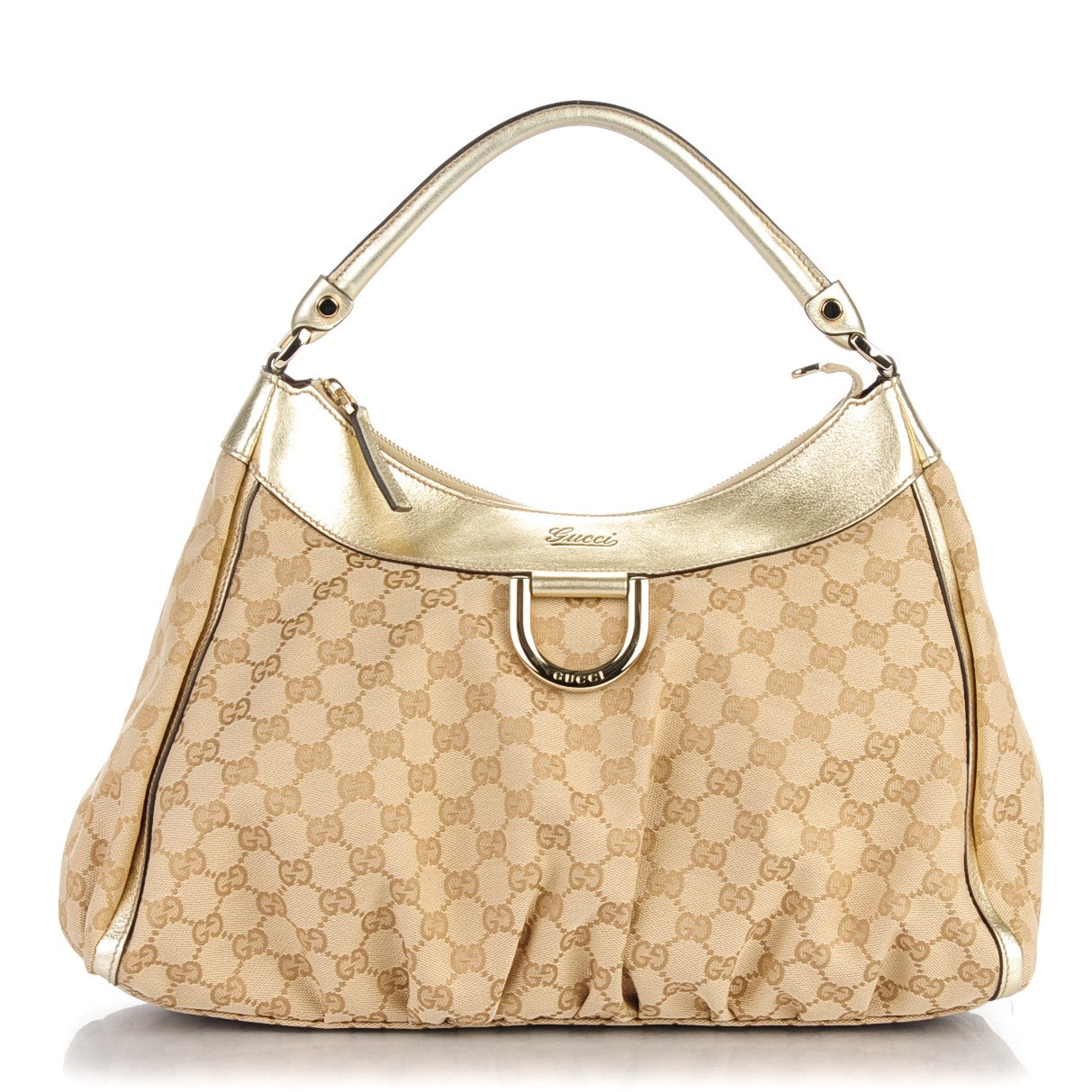 Gucci Monogram Large D Gold Hobo Gold 1 of 7