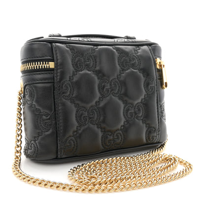 Gucci Calfskin GG Matelasse Mini Top Handle Bag Black 3 of 10