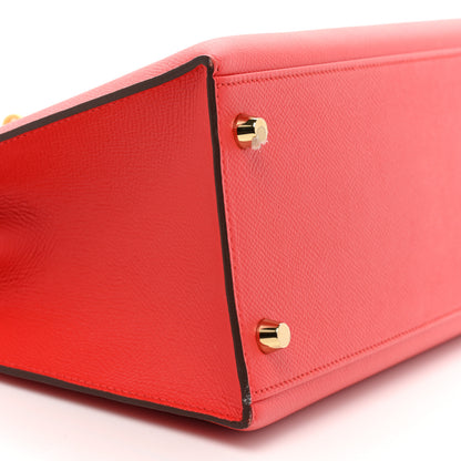 Hermes Epsom Kelly Sellier 28 Rouge Tomate 8 of 16
