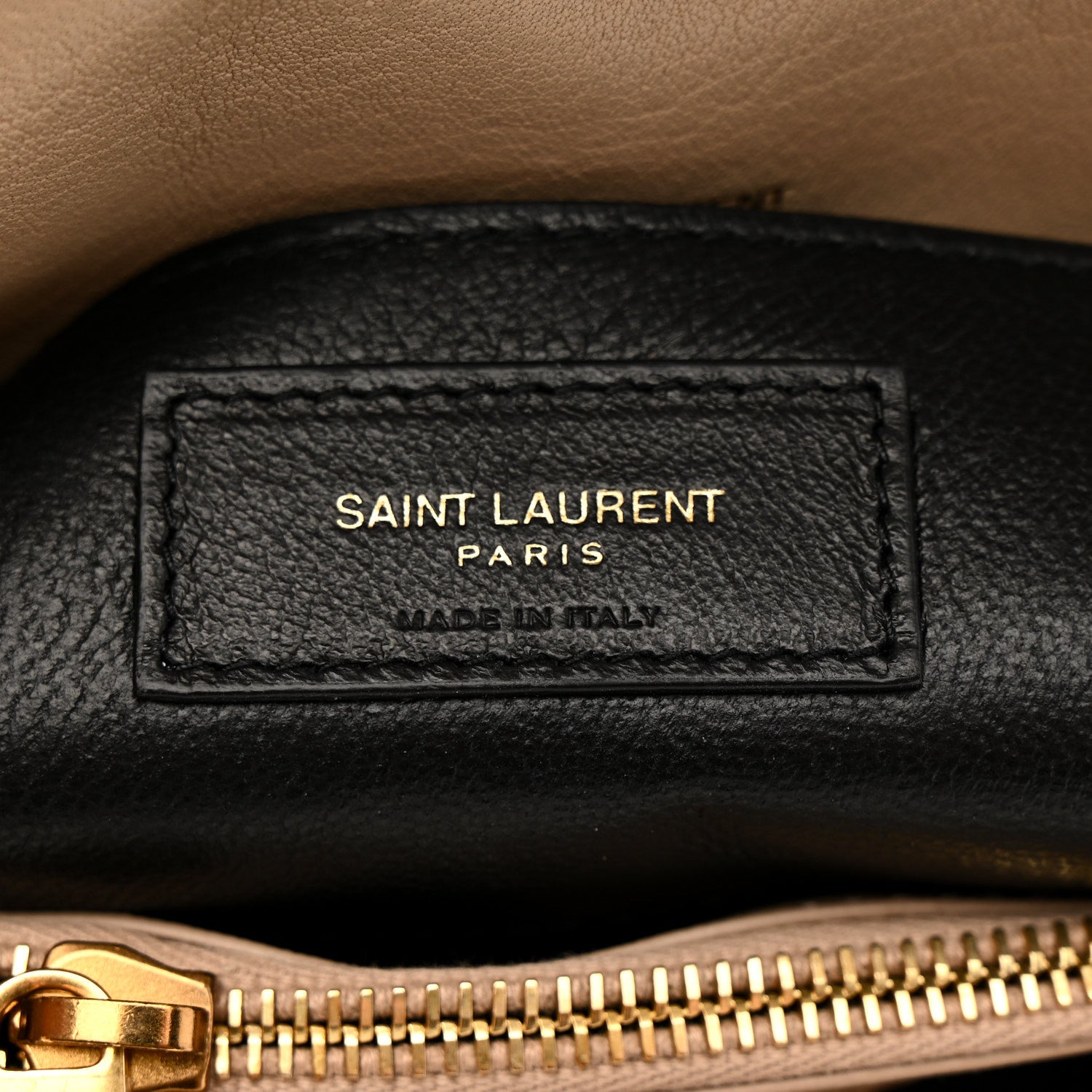 Saint Laurent Sheepskin Matelasse Chevron Monogram Medium College Bag Dark Beige 7 of 12