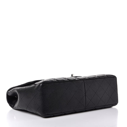 Chanel Caviar Quilted Jumbo Single Flap Black 5 of 10