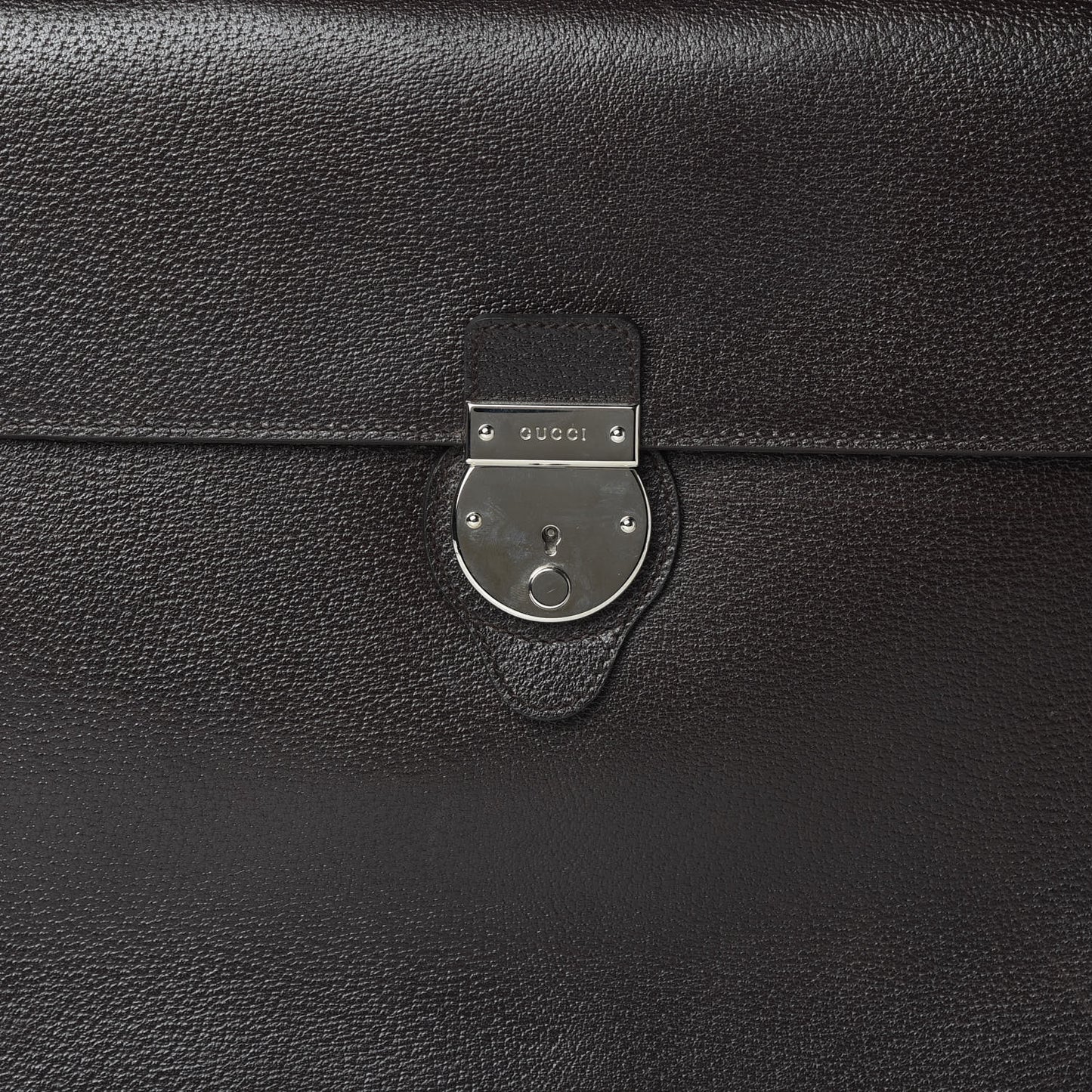 Calfskin Flap Briefcase Brown