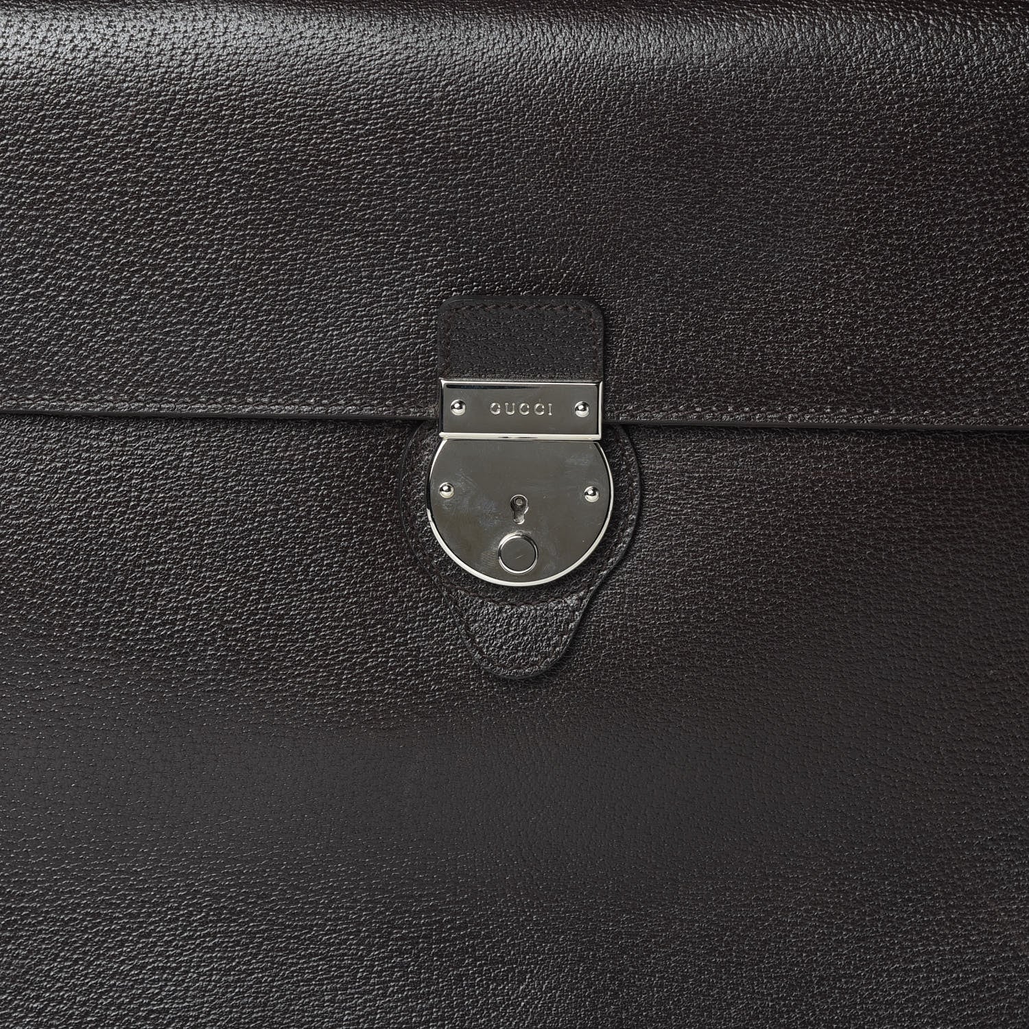 Gucci Calfskin Flap Briefcase Brown 9 of 14