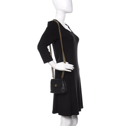 Chanel Lambskin Quilted 4 Chain Mini Flap Black 2 of 13