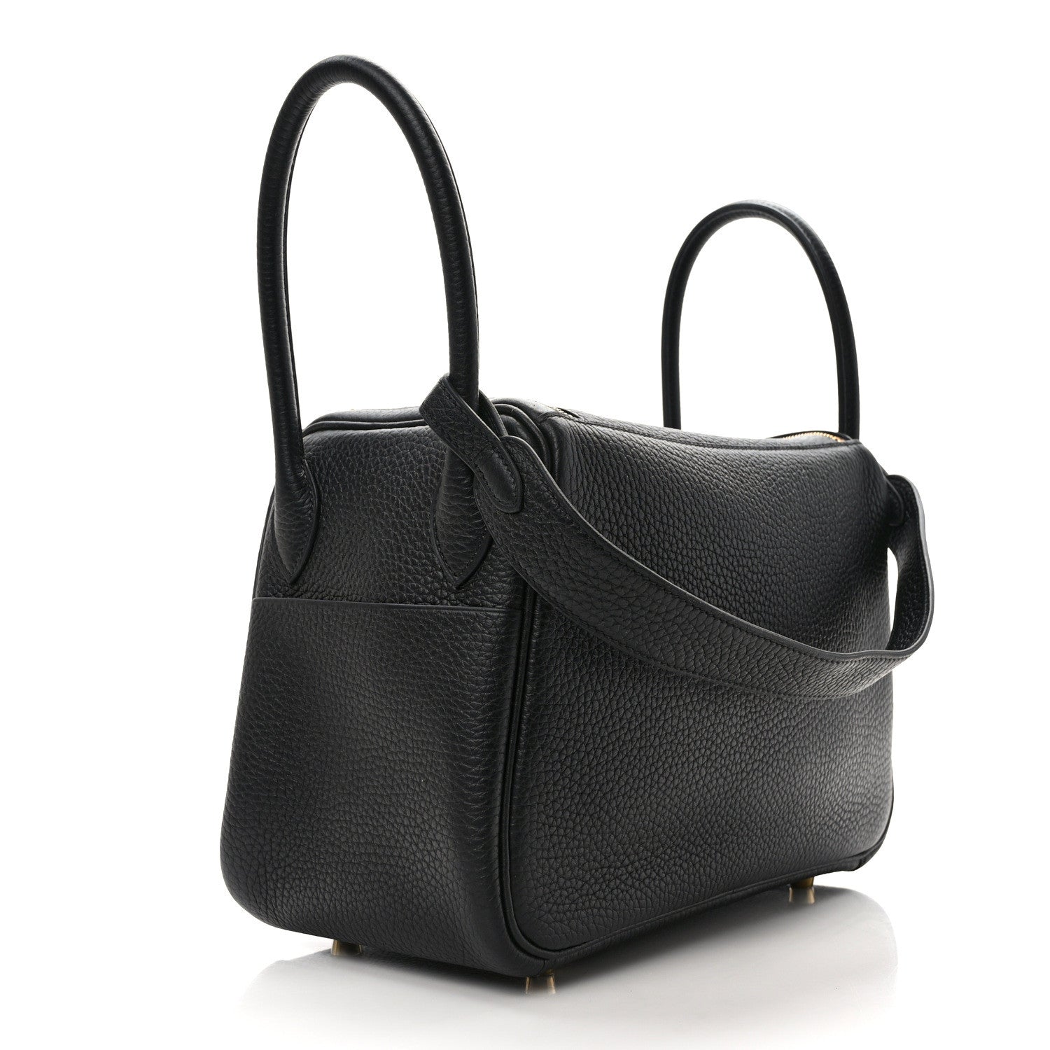 Hermes Taurillon Clemence Lindy 30 Black 3 of 10