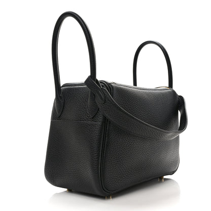 Hermes Taurillon Clemence Lindy 30 Black 3 of 10