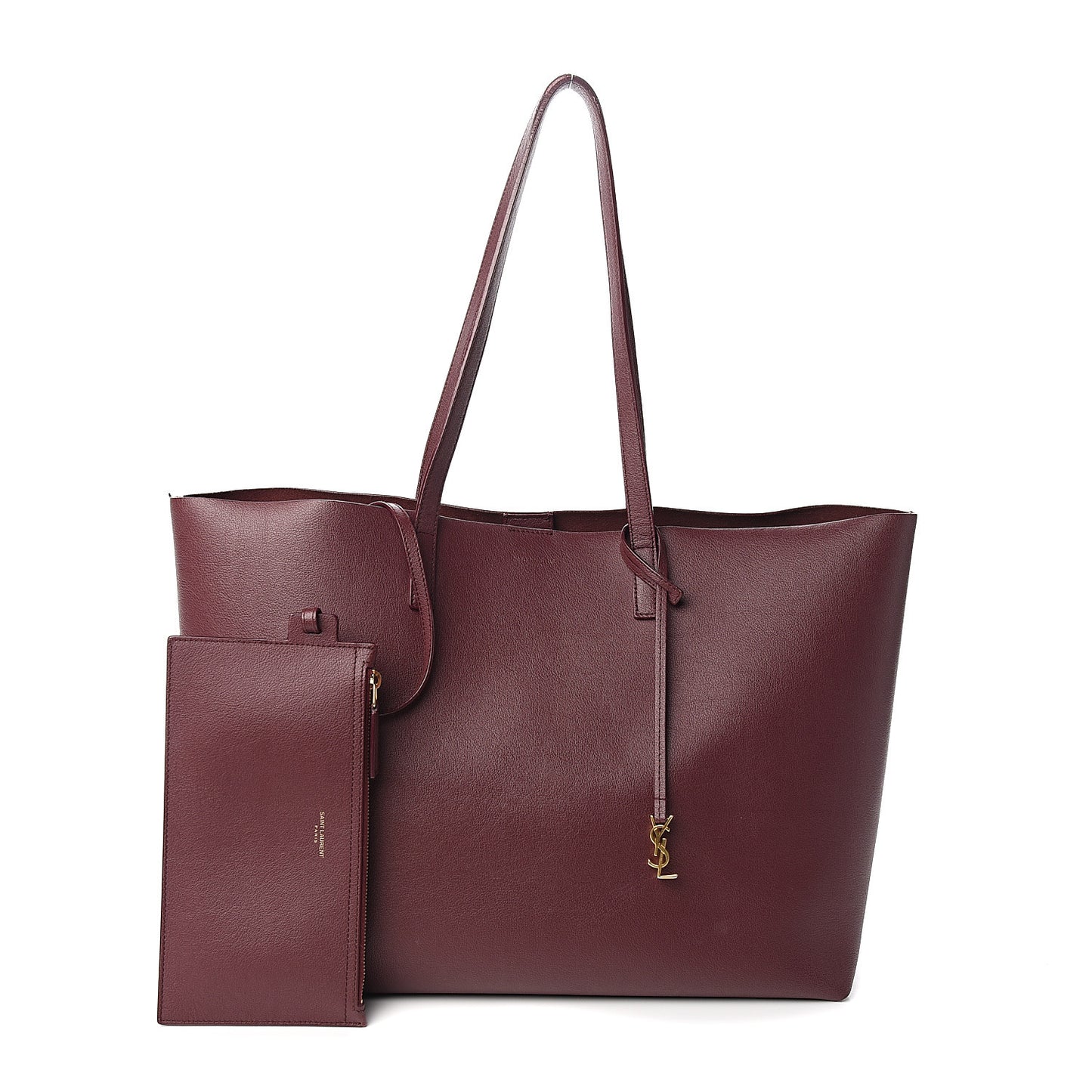 Calfskin Large Shopping Tote Bordeaux