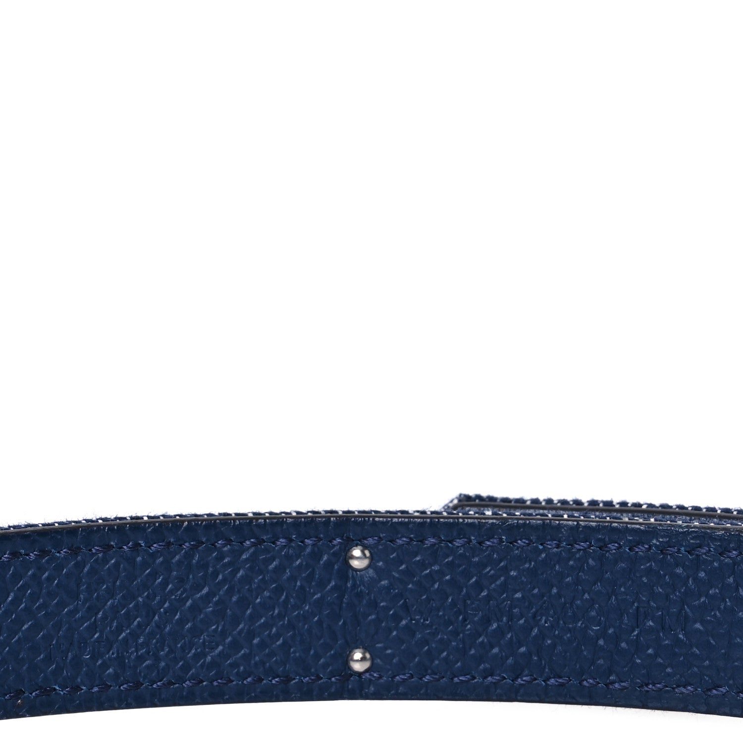 Hermes Denim Epsom Kelly Belt 18 Bleu Indigo White Bleu Navy 3 of 5
