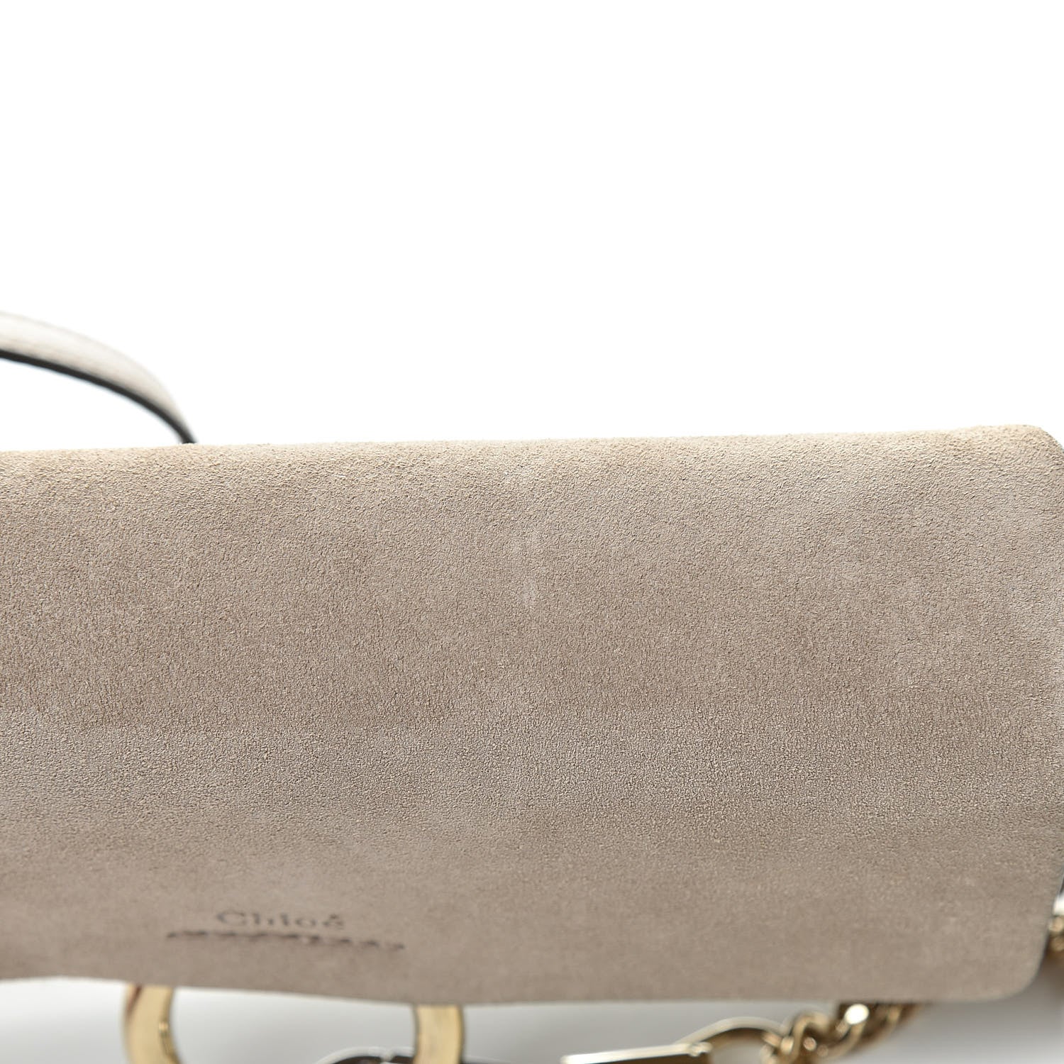 Chloe Suede Calfskin Mini Faye Shoulder Bag Motty Grey 13 of 13