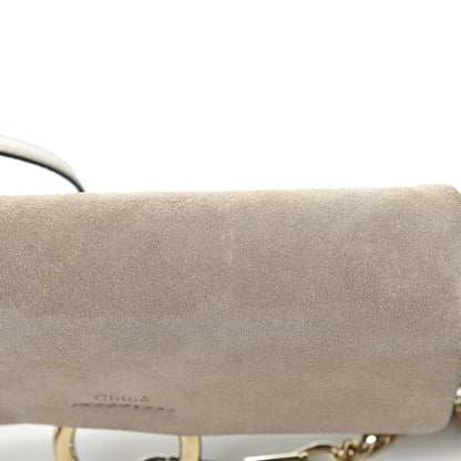 Chloe Suede Calfskin Mini Faye Shoulder Bag Motty Grey 13 of 13