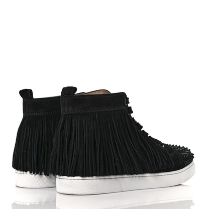 Christian Louboutin Veau Velours Spikes Womens Coachelita Flat Sneakers 39 Black 4 of 9