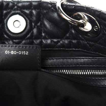 Christian Dior Lambskin Cannage Large Dior Soft Shopping Tote Black 9 of 11