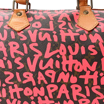 Louis Vuitton Monogram Graffiti Speedy 30 Fuchsia 7 of 9