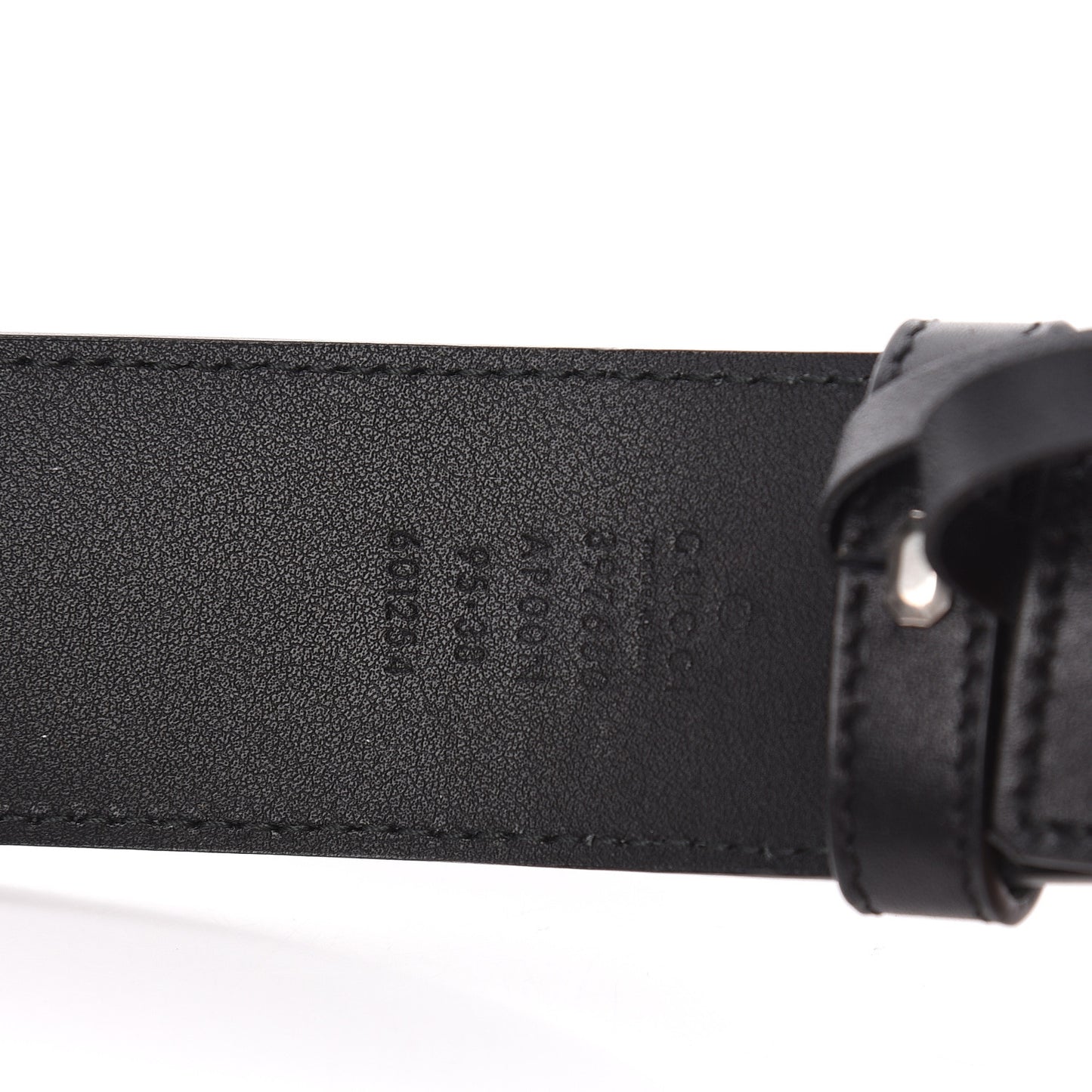 Moon Calfskin Nickel Double G 40mm Belt 95 38 Black