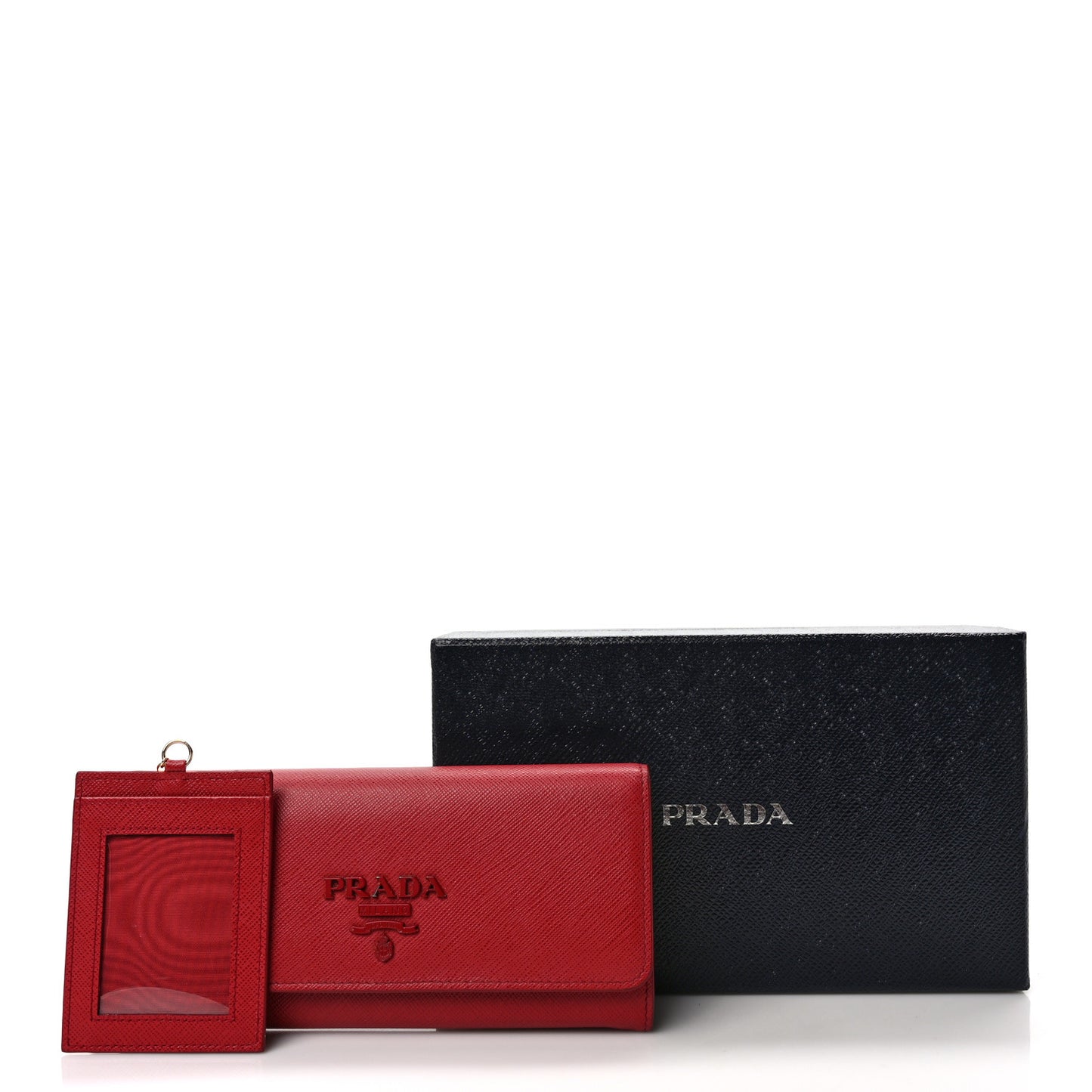 Saffiano Monochrome Continental Wallet Fuoco