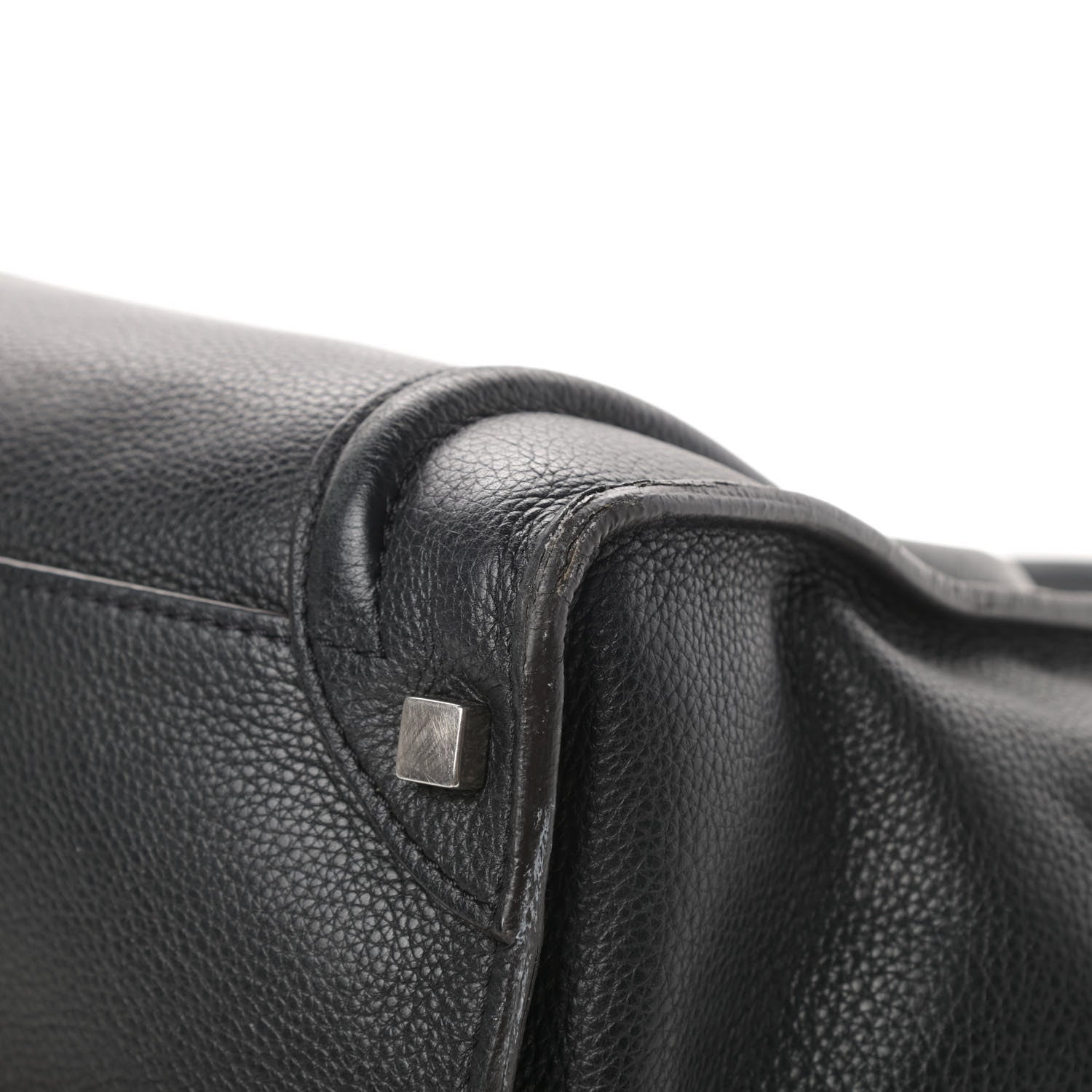 Celine Drummed Calfskin Shoulder Luggage Black 11 of 17