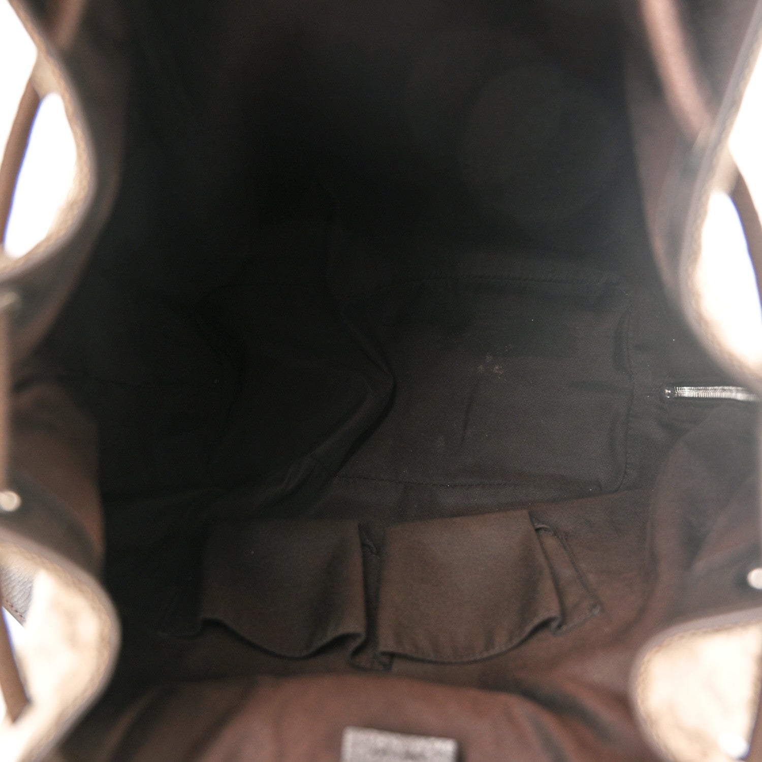 Gucci Monogram Dollar Calfskin O Drawstring Backpack Beige Ebony Testa di Moro Dark Chocolate 5 of 11