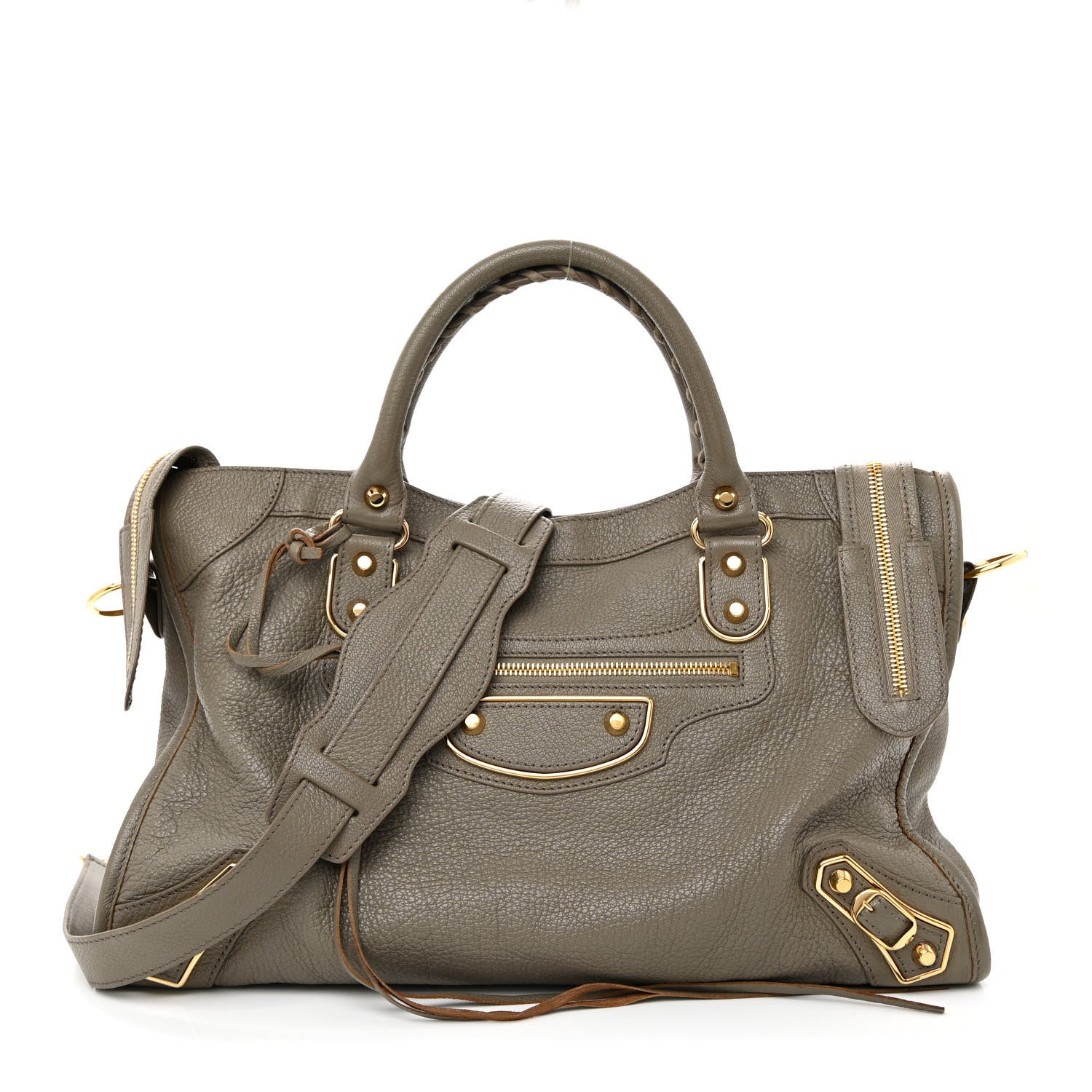 Balenciaga Chevre Gold Metallic Edge Hardware City Gris Taupe 1 of 14