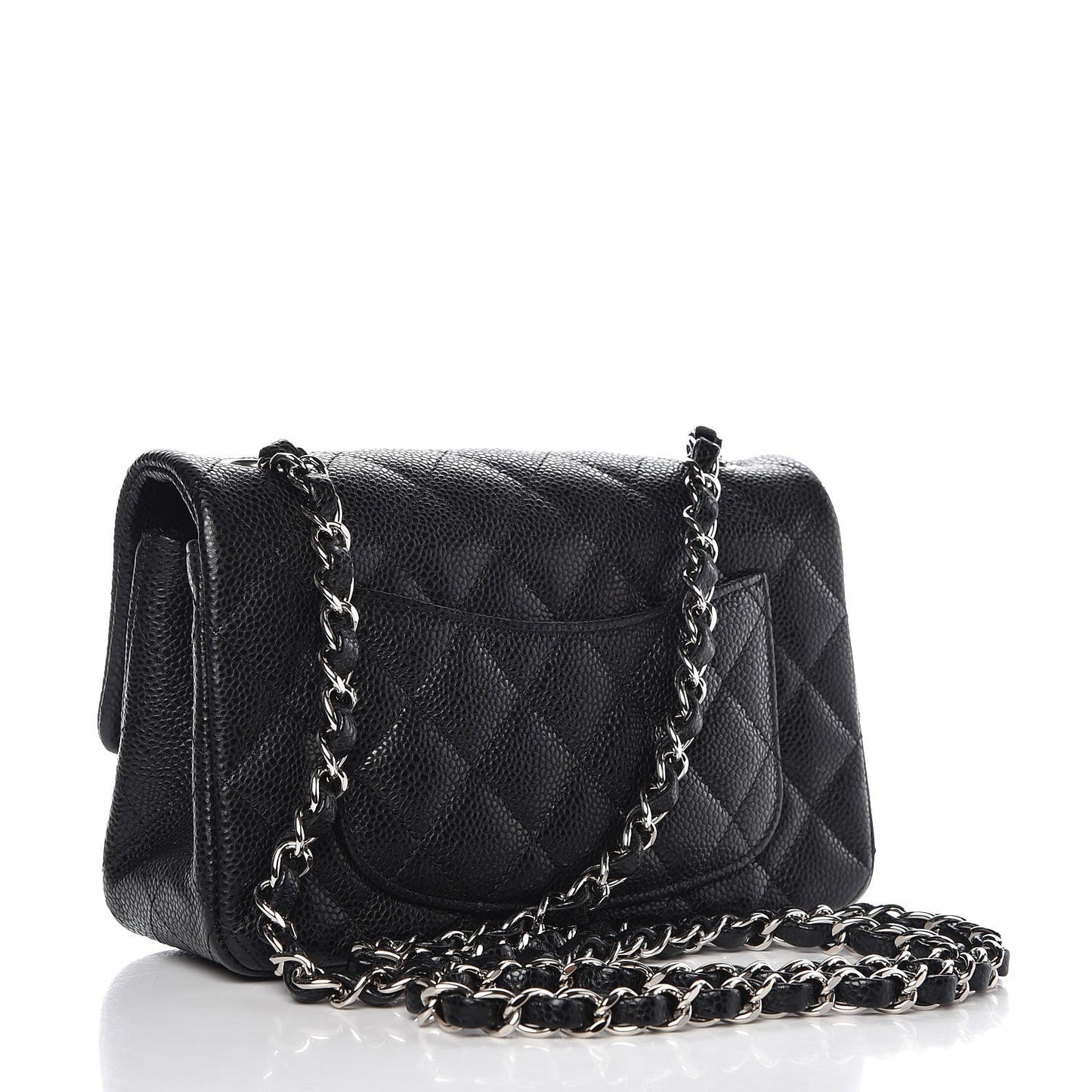 Caviar Quilted Mini Rectangular Flap Black