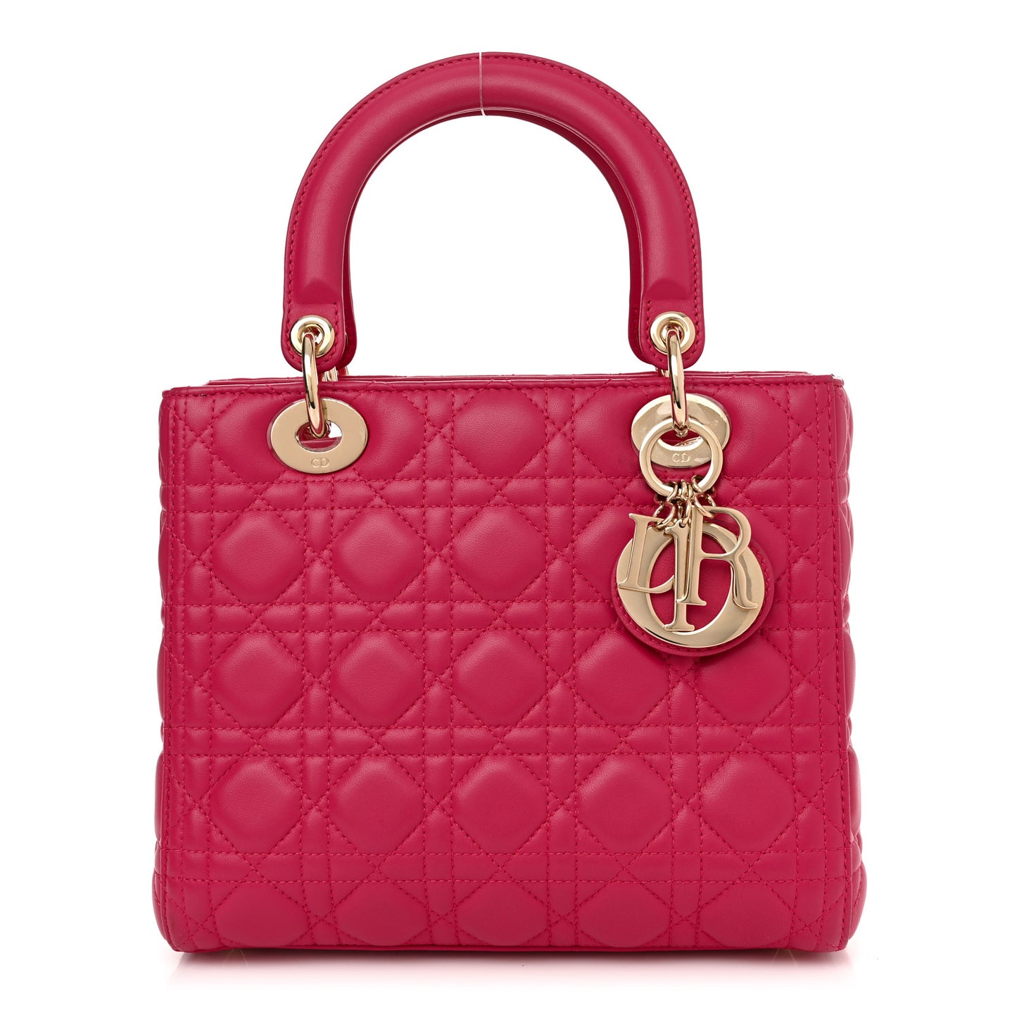 Lambskin Cannage Medium Lady Dior Pink