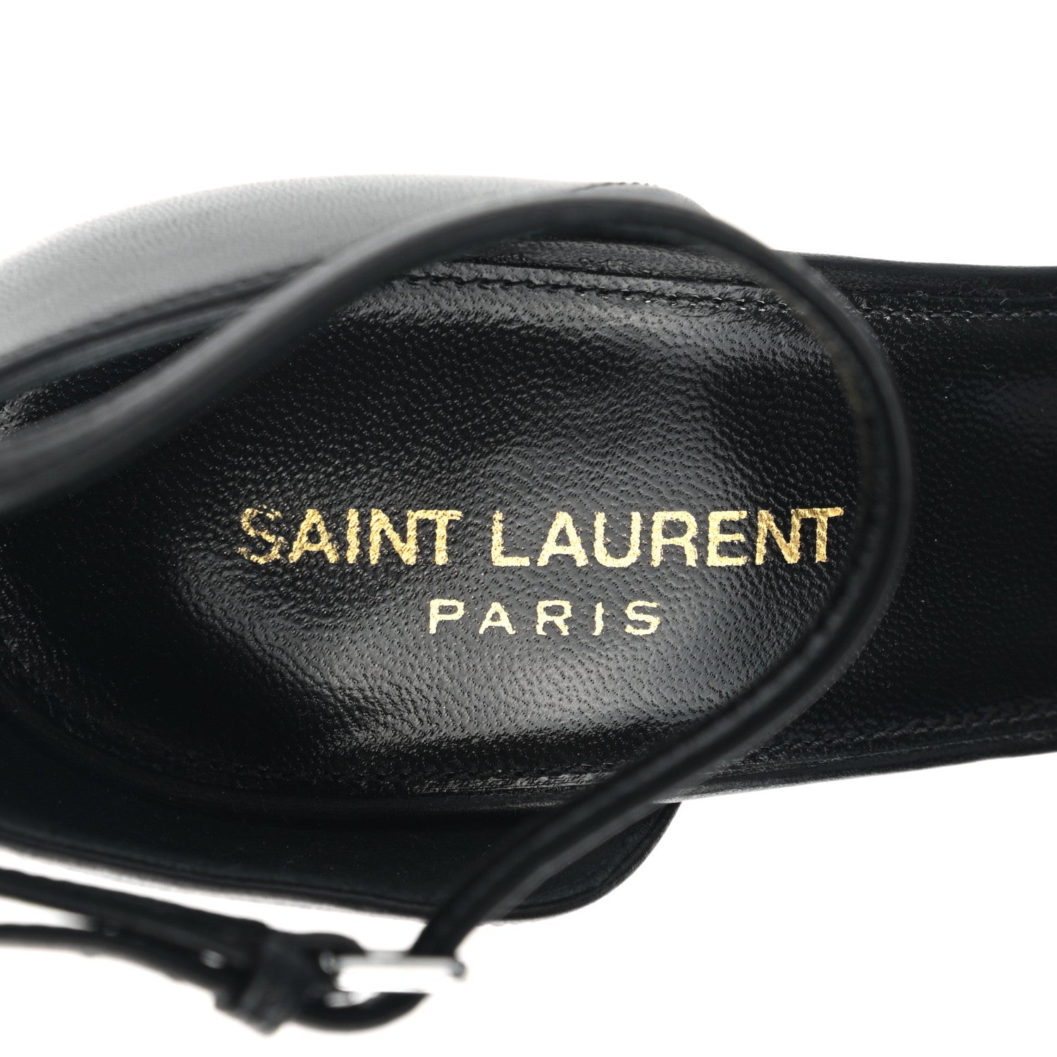 Saint Laurent Calfskin Opyum 110 Sandals 40.5 Black Silver 7 of 11