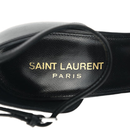 Saint Laurent Calfskin Opyum 110 Sandals 40.5 Black Silver 7 of 11
