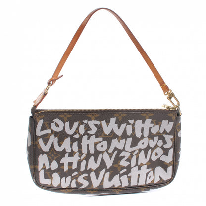 Louis Vuitton Monogram Graffiti Pochette Accessories Silver 3 of 7