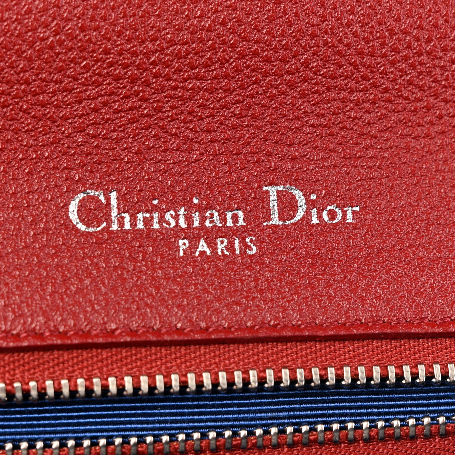 Christian Dior Grained Calfskin Medium Diorama Flap Bag Red 6 of 14