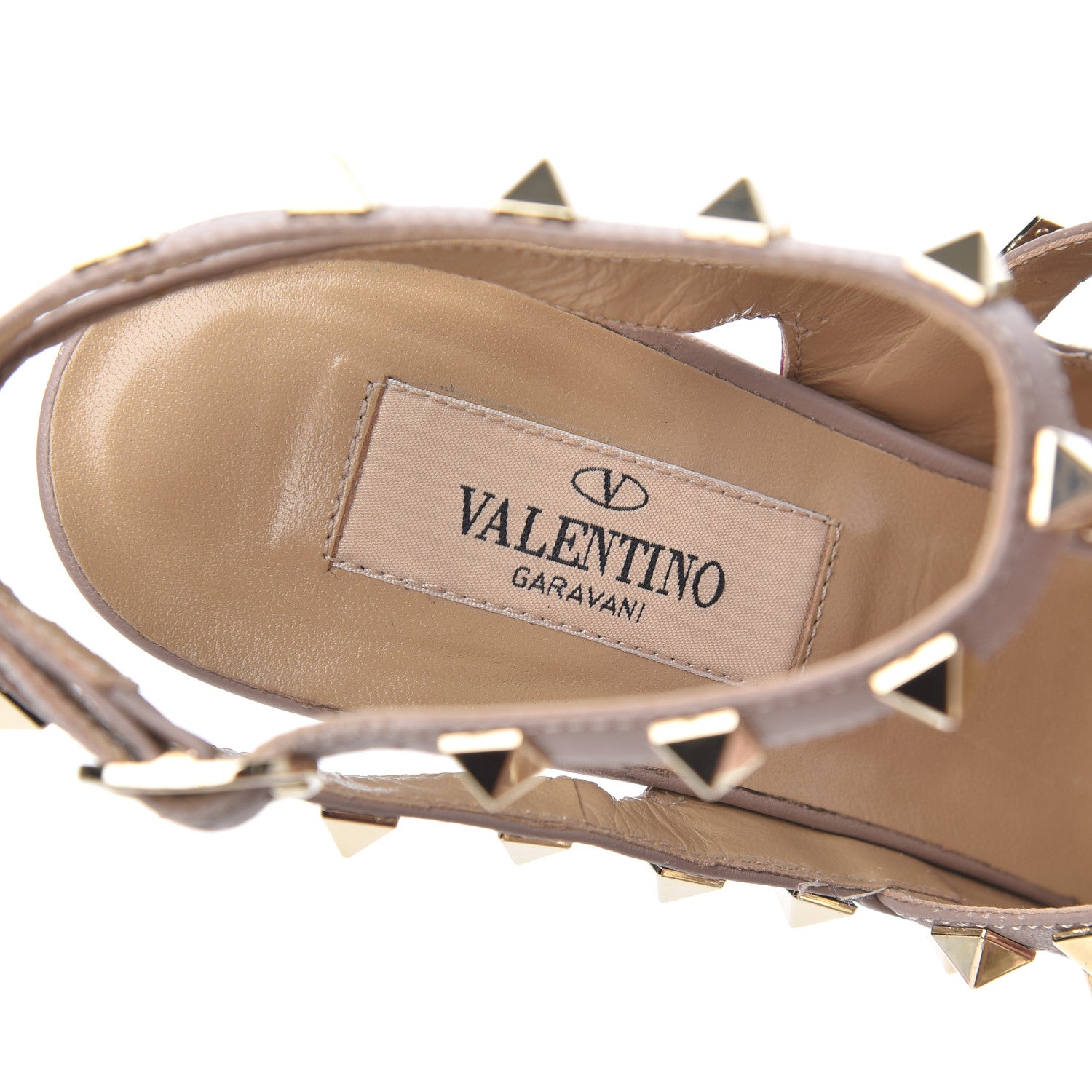 Valentino Garavani Patent Nappa Rockstud Ankle Strap 100mm Pumps 36 Rosso Valentino Poudre 6 of 18