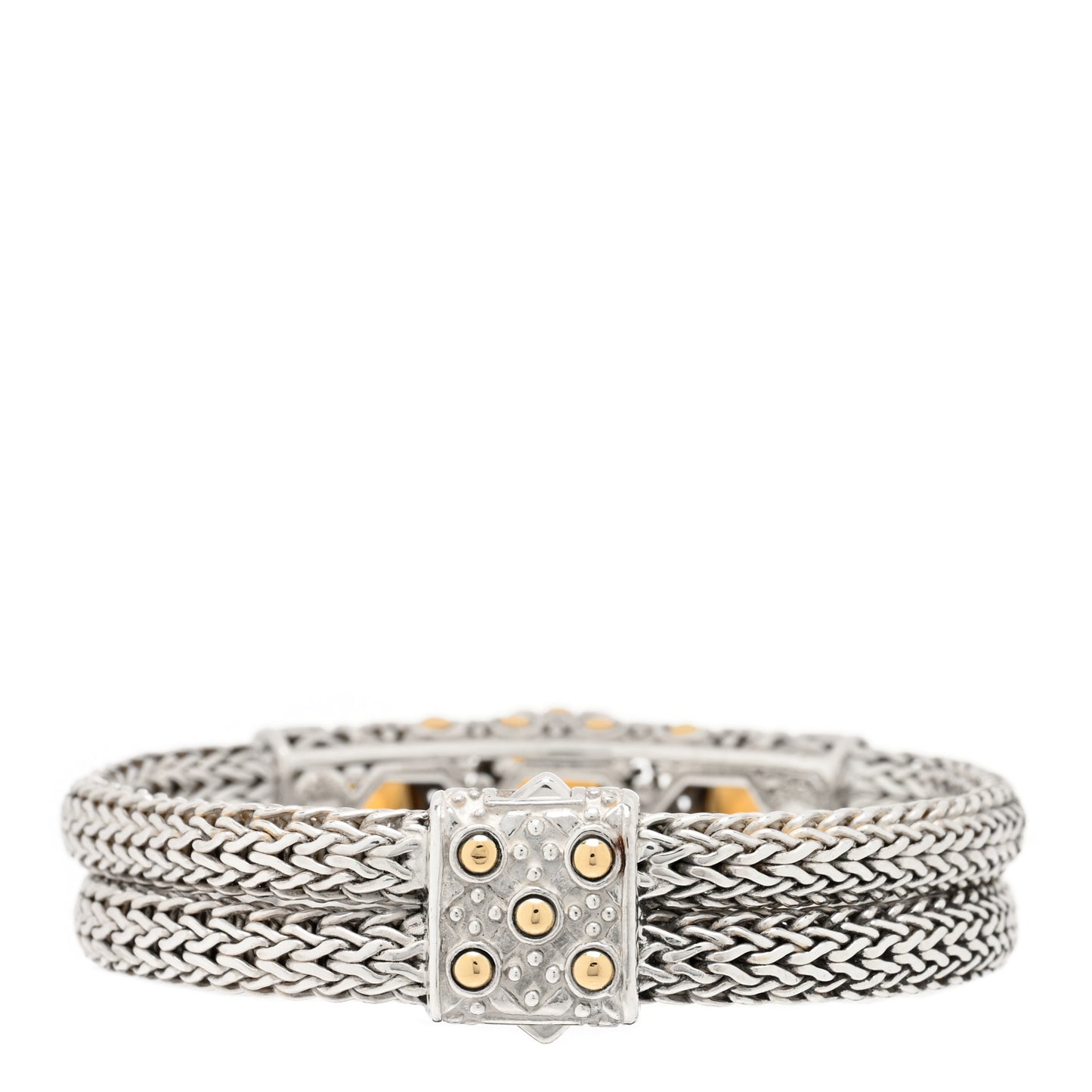 Sterling Silver 18K Yellow Gold Smoky Quartz Batu Sari Bracelet
