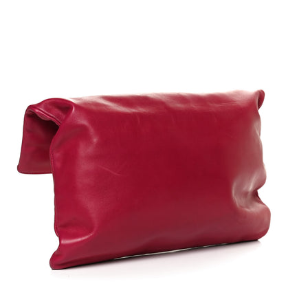 Saint Laurent Smooth Calfskin Letters Fold-Over Clutch Fuchsia 4 of 13