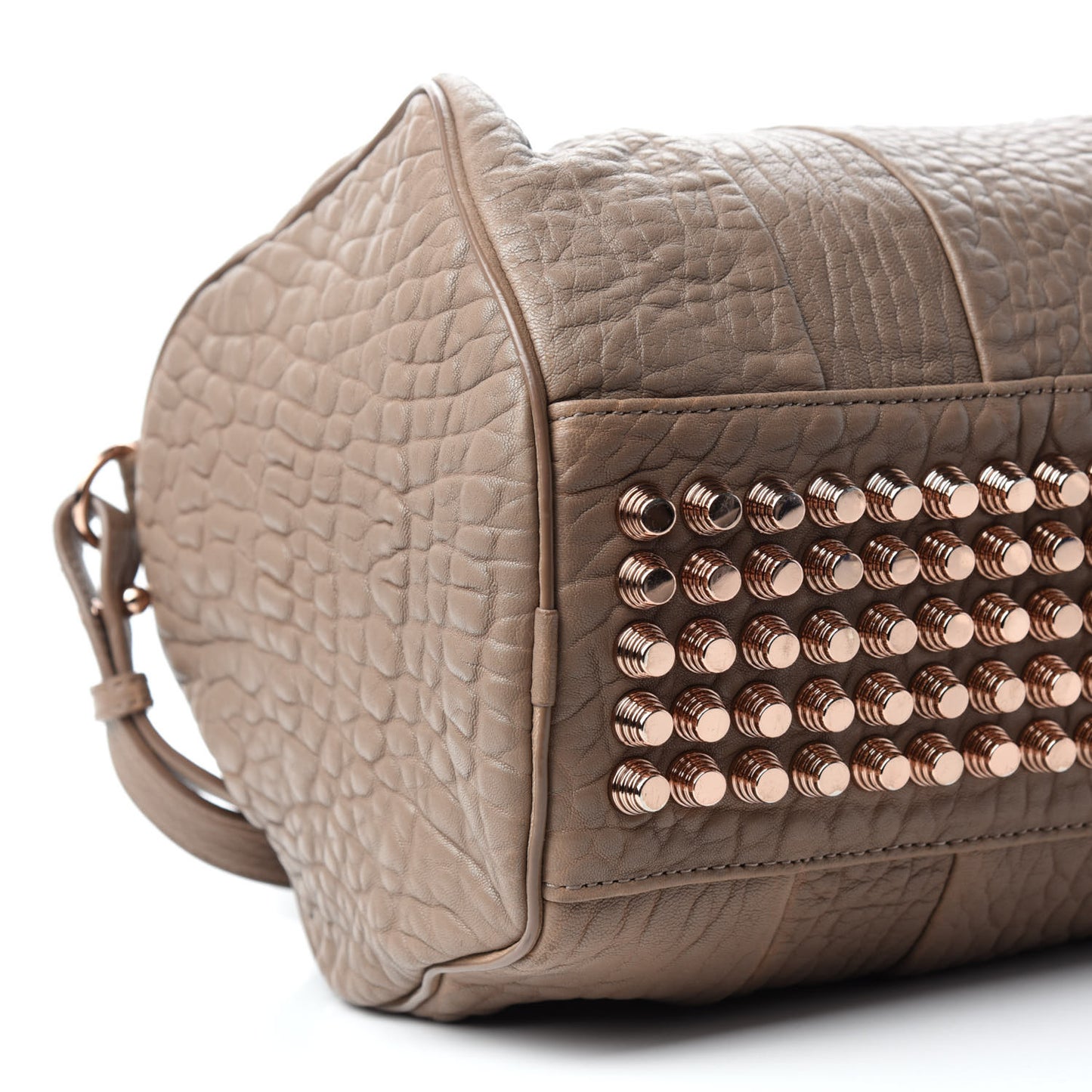 Pebbled Lambskin Rocco Latte Rose Gold Hardware