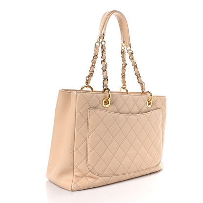 Chanel Caviar Quilted Grand Shopping Tote GST Beige Clair 3 of 13