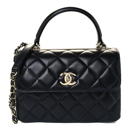 Chanel Lambskin Quilted Small Trendy CC Dual Handle Flap Bag Black 1 of 12