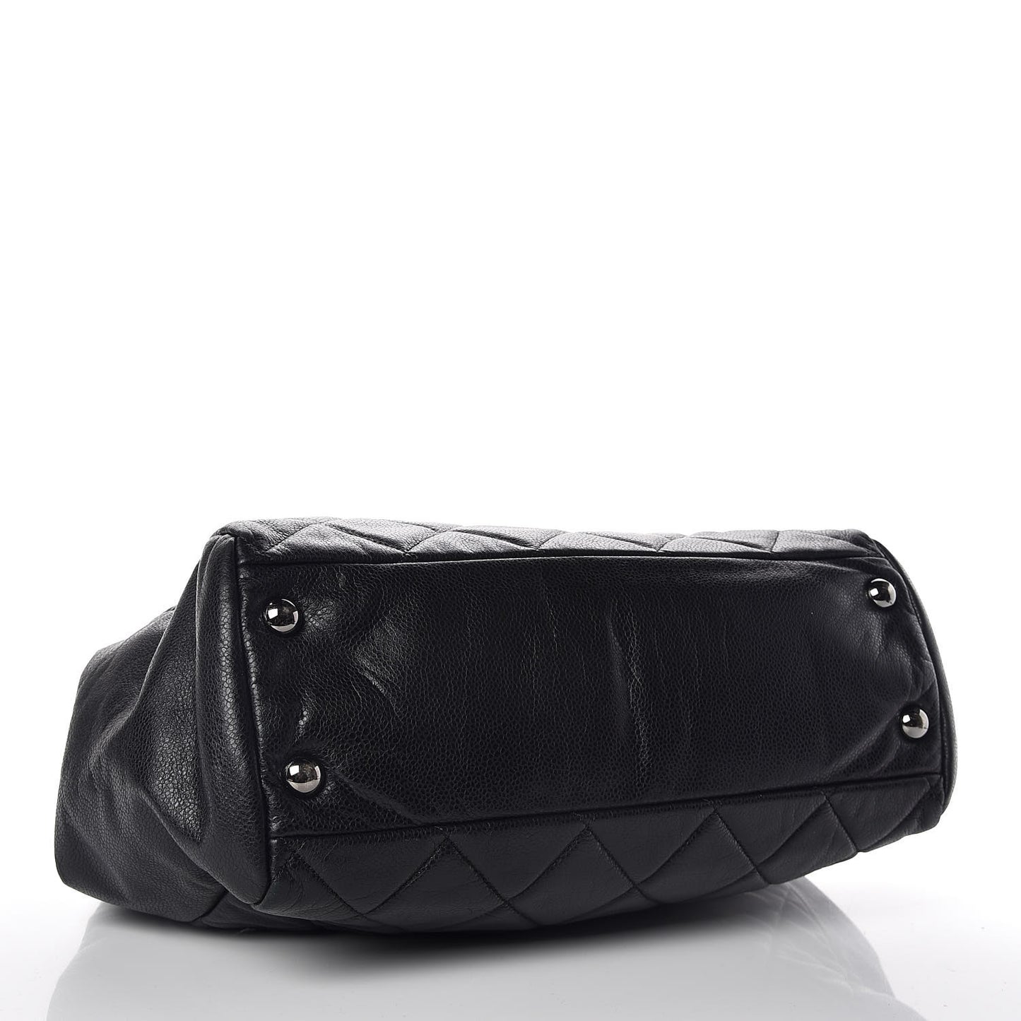 Soft Caviar Quilted Large Cells Tote Black
