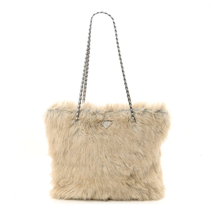 Prada Eco Lapin Faux Fur Large Tote Cipria 1 of 11