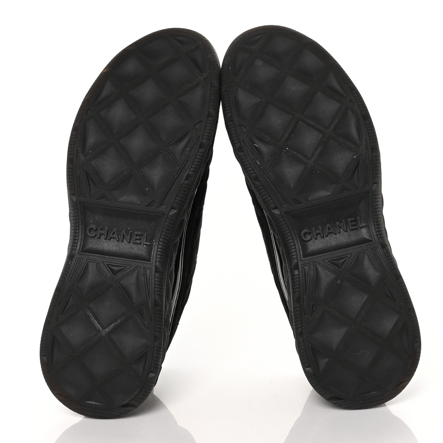 Chanel Suede Calfskin Mixed Fibers CC Sneakers 39.5 Black 6 of 8