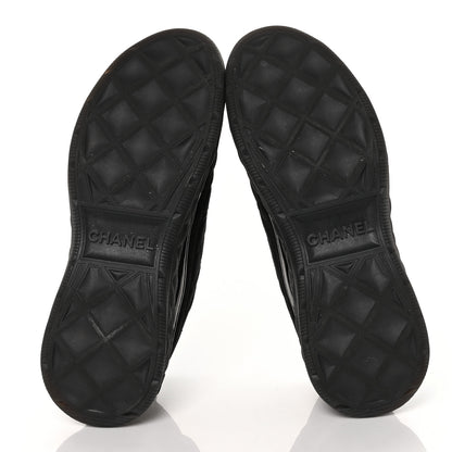 Chanel Suede Calfskin Mixed Fibers CC Sneakers 39.5 Black 6 of 8