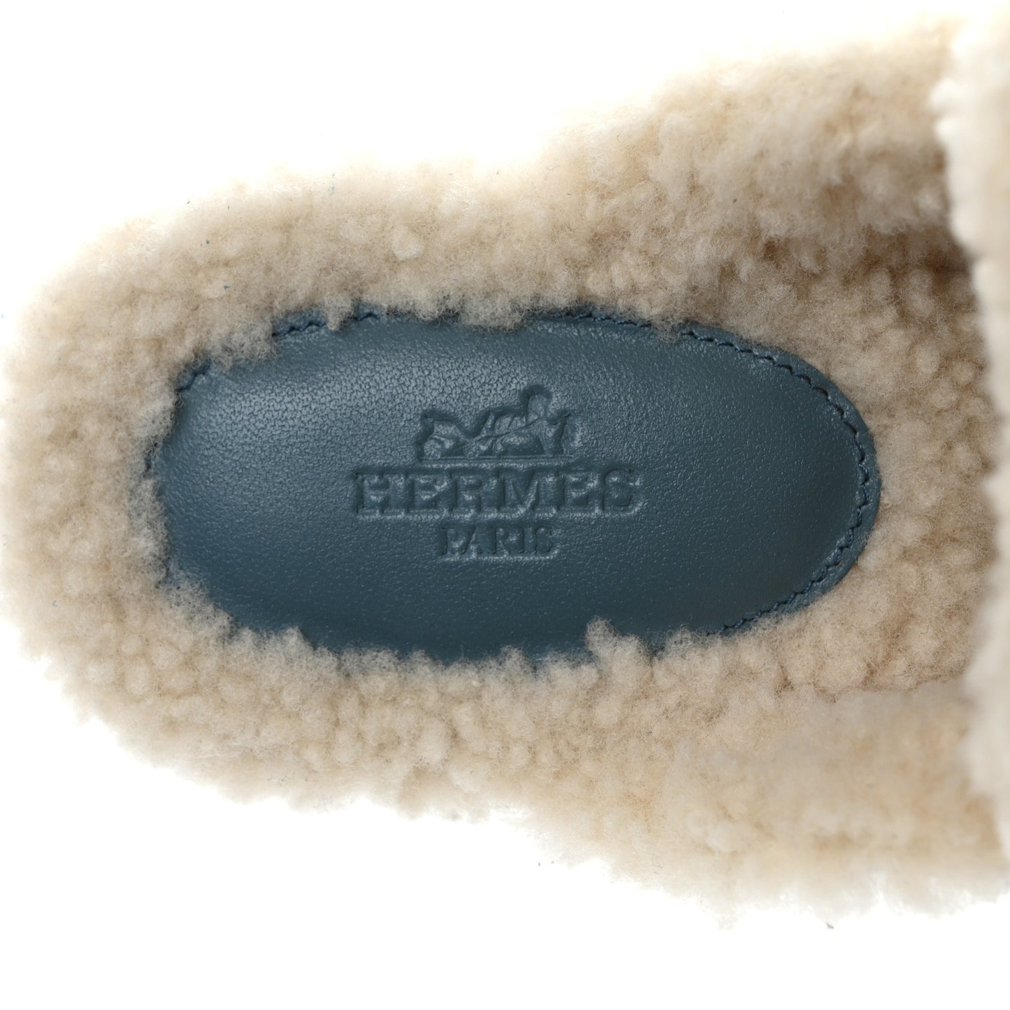 Suede Goatskin Woolskin Carlotta Mules 37 Bleu Pinede
