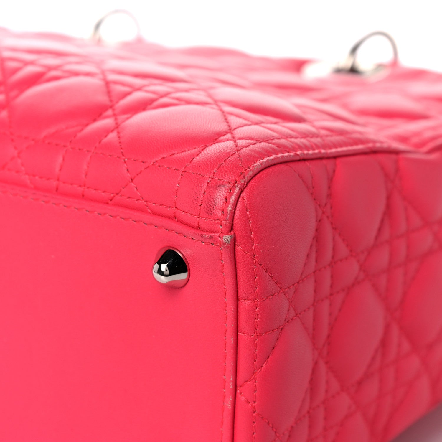 Christian Dior Lambskin Cannage Large Lady Dior Pink 12 of 18