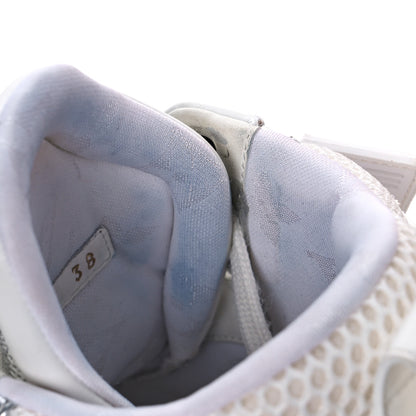 Louis Vuitton Metallic Calfskin Embossed Monogram Boombox Sneakers 38 White Silver 13 of 16