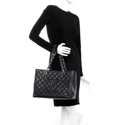 Chanel Caviar Quilted Grand Shopping Tote GST Black 2 of 11