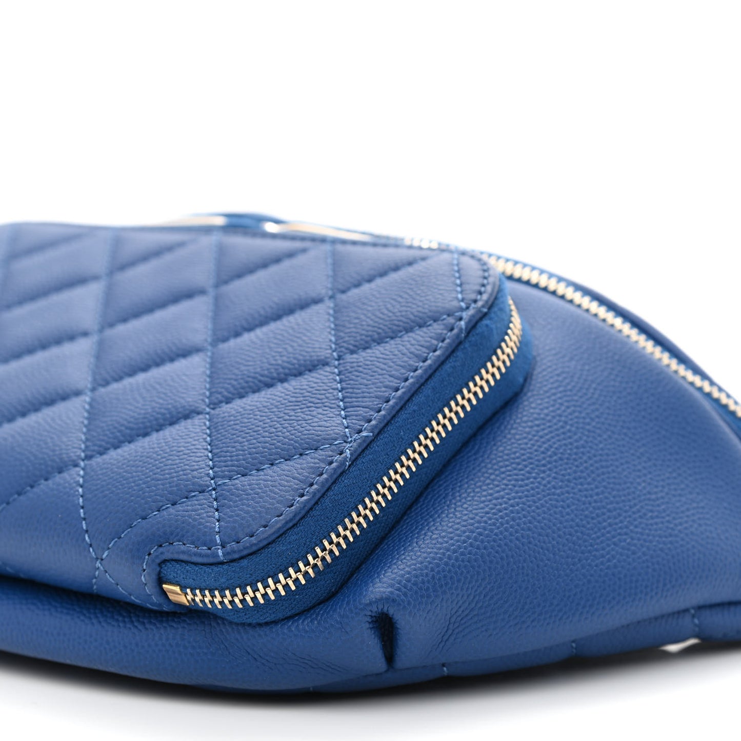 Caviar Quilted Business Affinity Waist Belt Bag Dark Blue