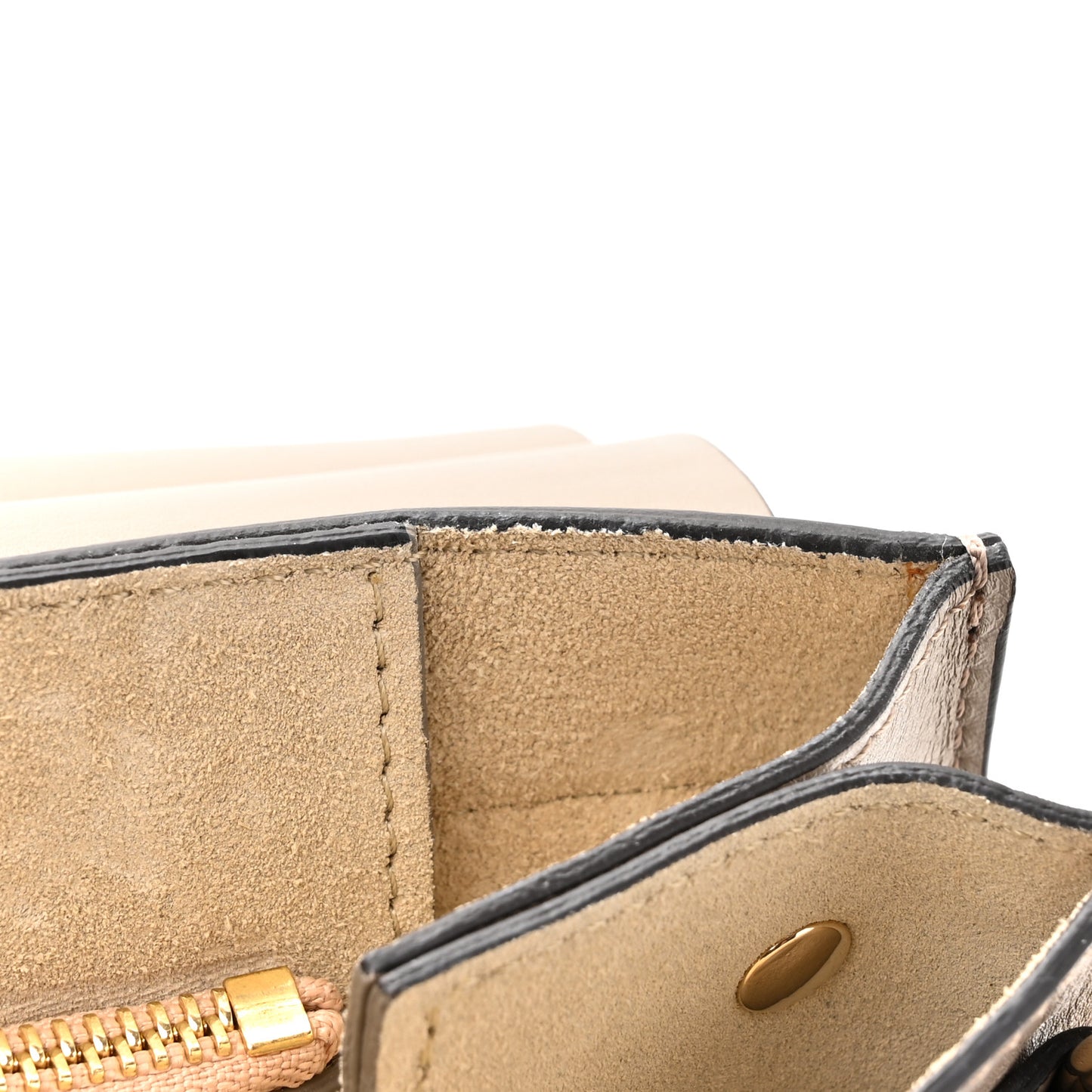 Calfskin Suede Medium Faye Shoulder Bag Motty Grey