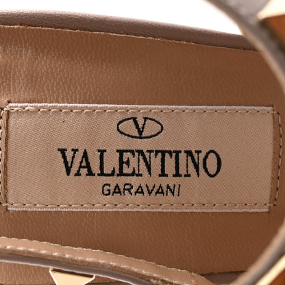 Valentino Garavani Patent Nappa Rockstud Ankle Strap 100mm Pumps 37.5 Light Ivory Poudre 7 of 8