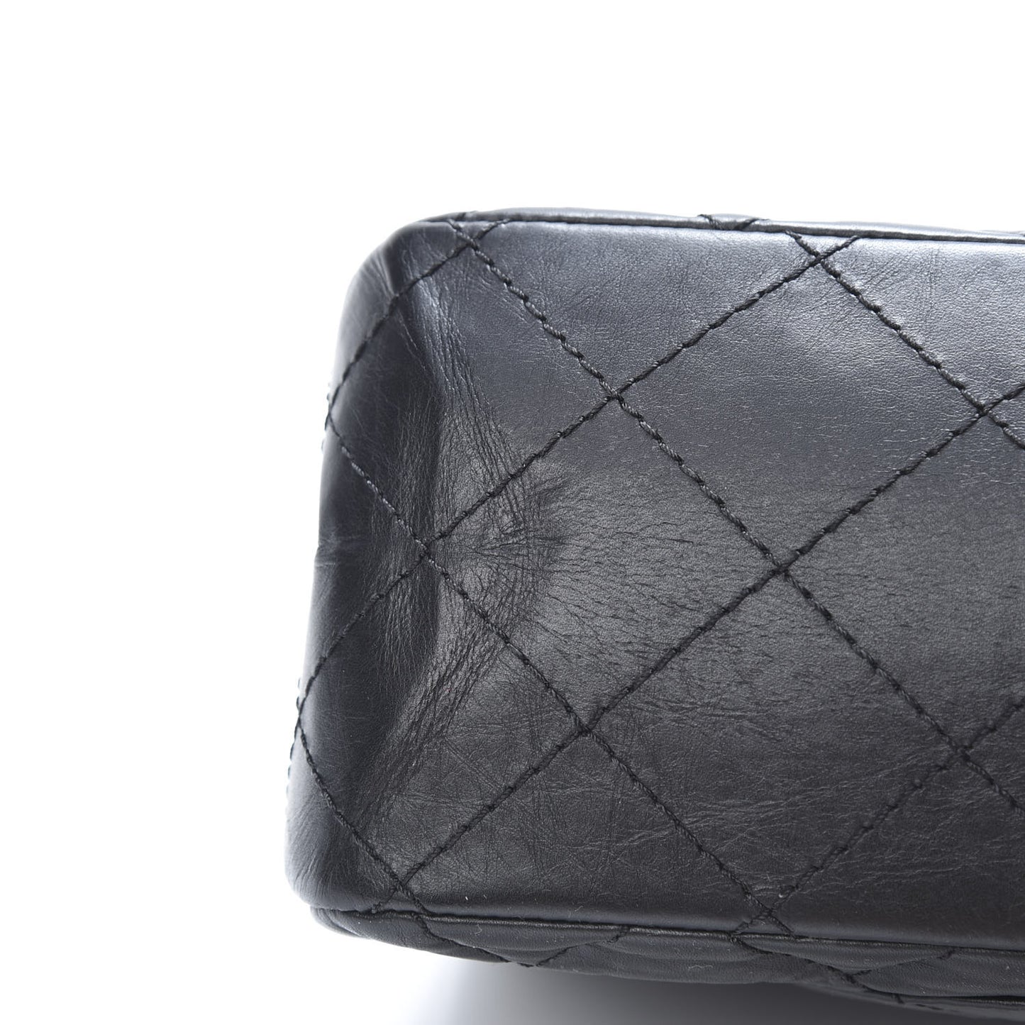 Aged Calfskin Quilted 2.55 Reissue 227 Flap Black